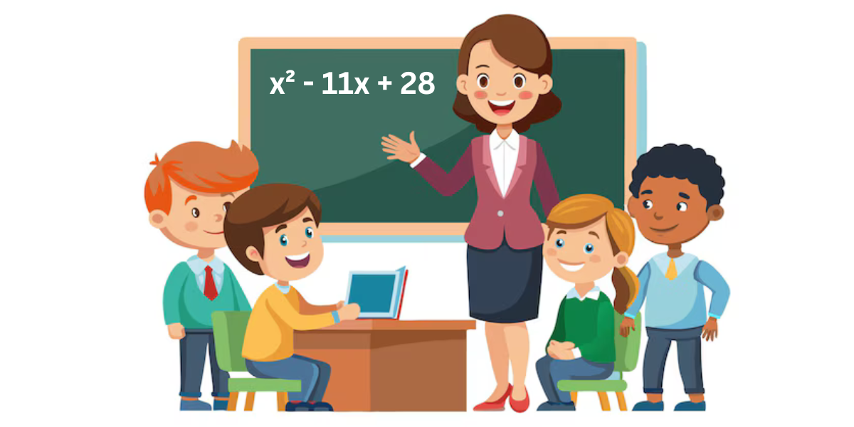 x² – 11x + 28 = 0: How to Solve and Factorize the Quadratic Equation